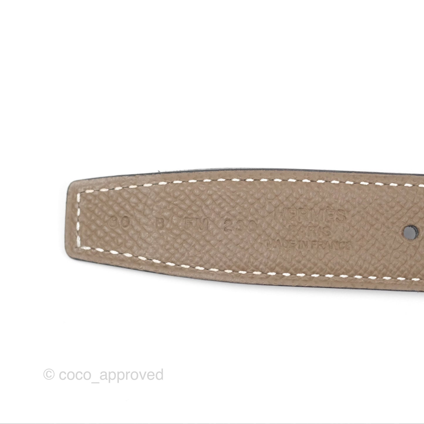 Hermès Constance Belt Buckle & Reversible Leather Strap Size 80