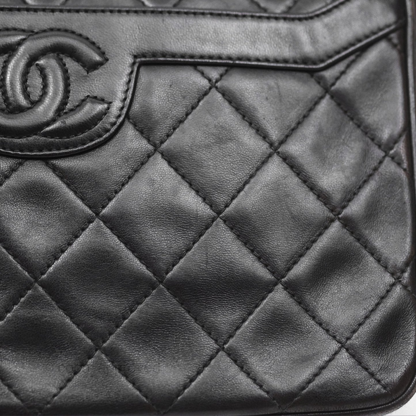 Chanel Vintage Small Camera Bag Black Lambskin Gold Hardware