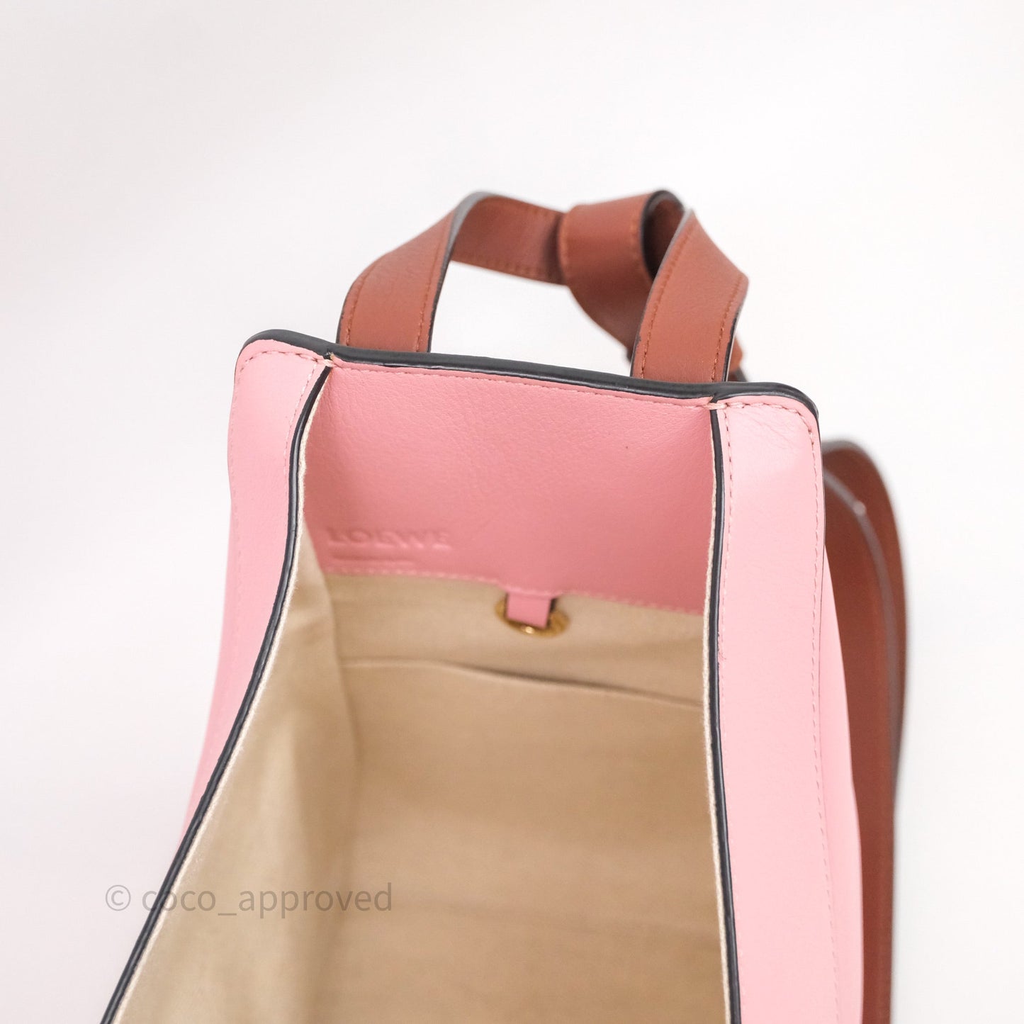 Loewe Small Hammock Shoulder Bag Pink Tan