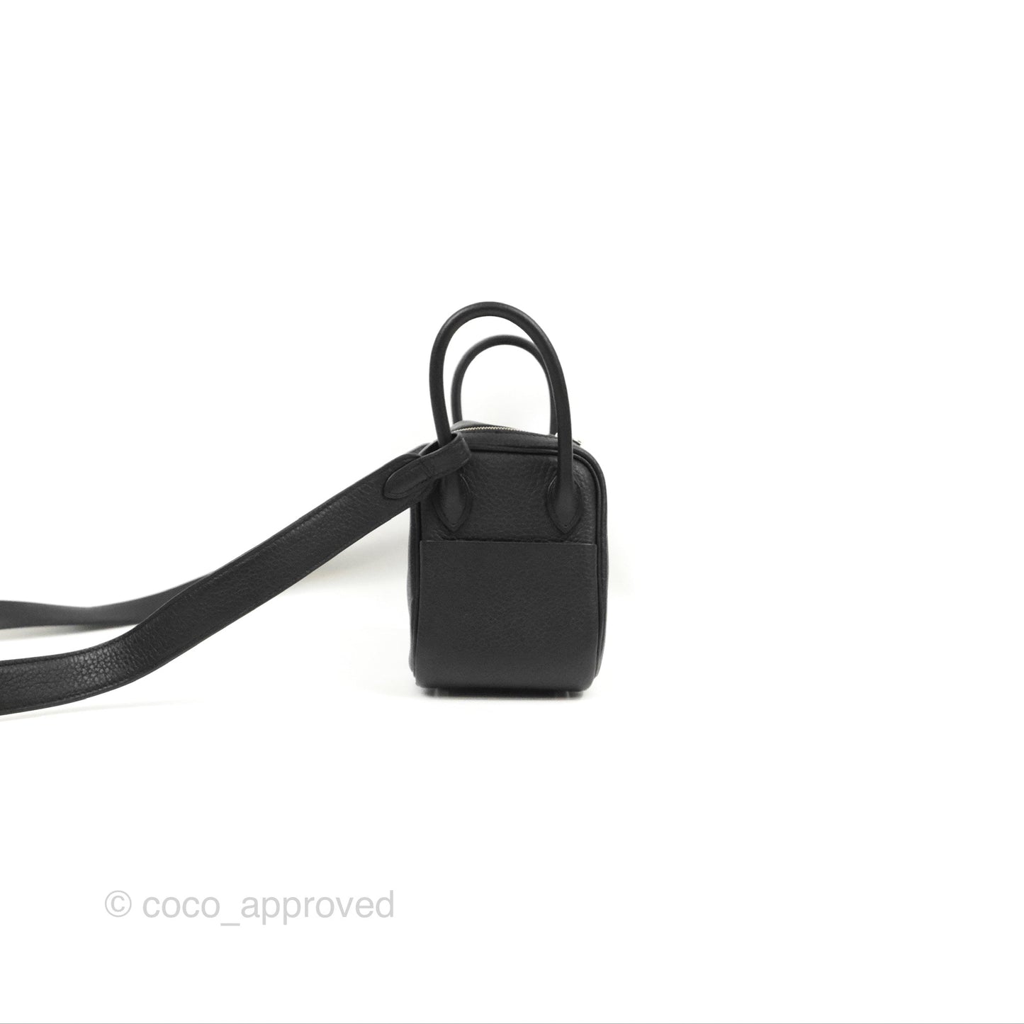 Hermès Mini Lindy 20 Black Noir Clemence Palladium Hardware