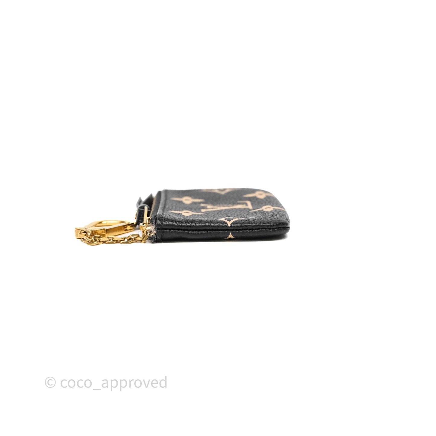 Louis Vuitton Key Pouch Black Monogram Canvas
