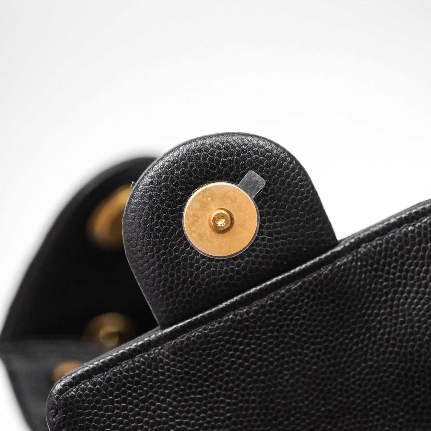 Chanel 25 Mini Black Caviar Aged Gold Hardware