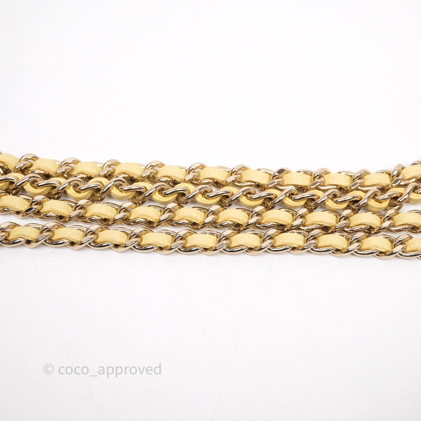 Chanel Mini Top Handle Vanity With Chain Yellow Lambskin Gold Hardware