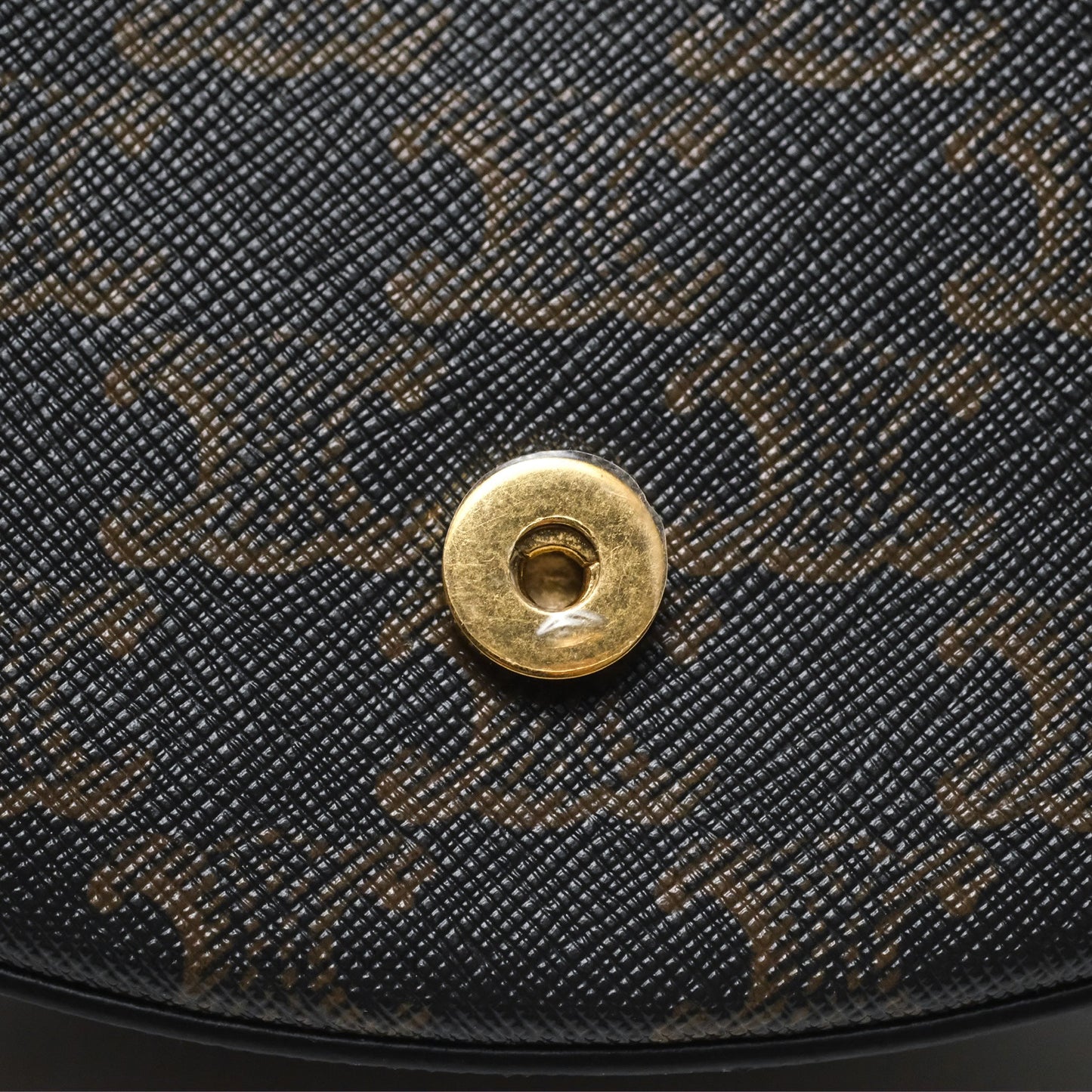 Celine Besace Cuir Bag Triomphe Canvas Tan