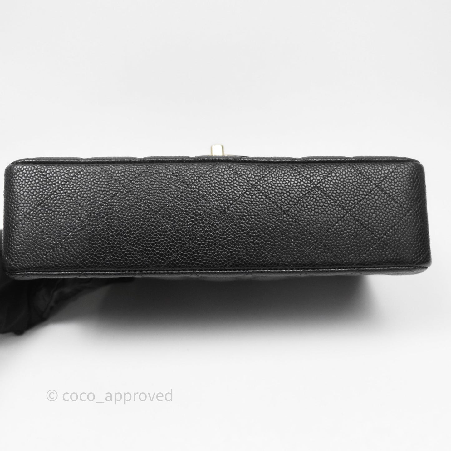 Chanel Classic Medium Flap Quilted Black Caviar Gold Hardware