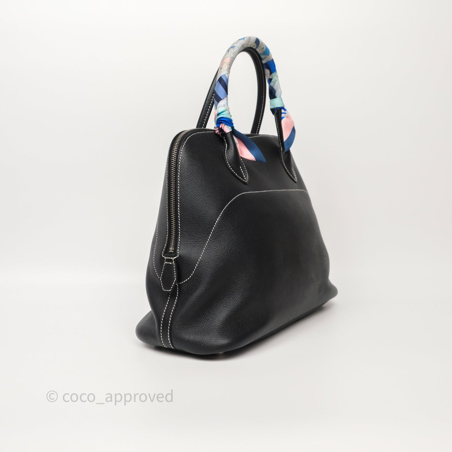Hermès Bolide Relax 35 Black Noir 89 Epsom Palladium Hardware