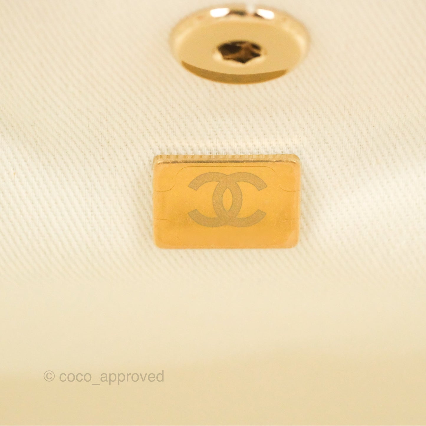 Chanel Mini Business Affinity Backpack White Caviar Gold Hardware 22B