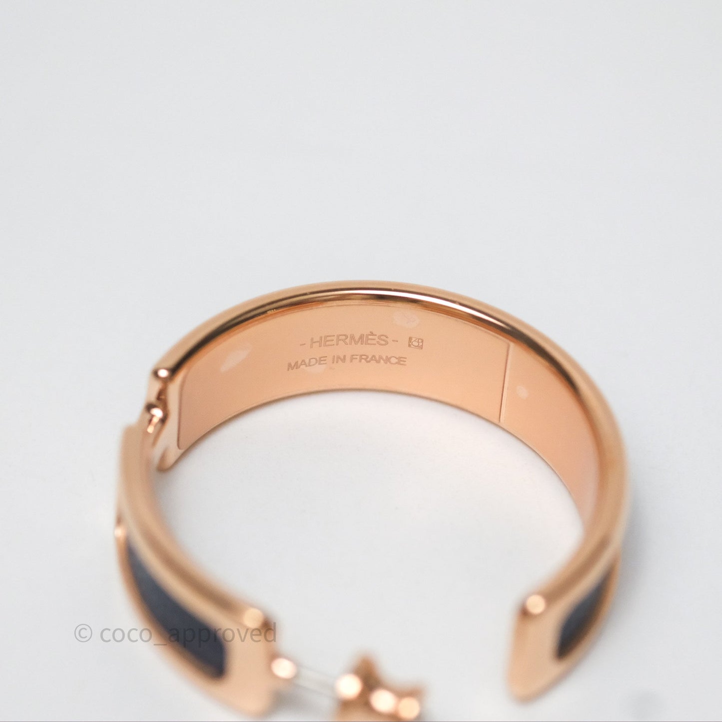 Hermès Olympe Earrings Bleu Saphir Rose Gold Hardware