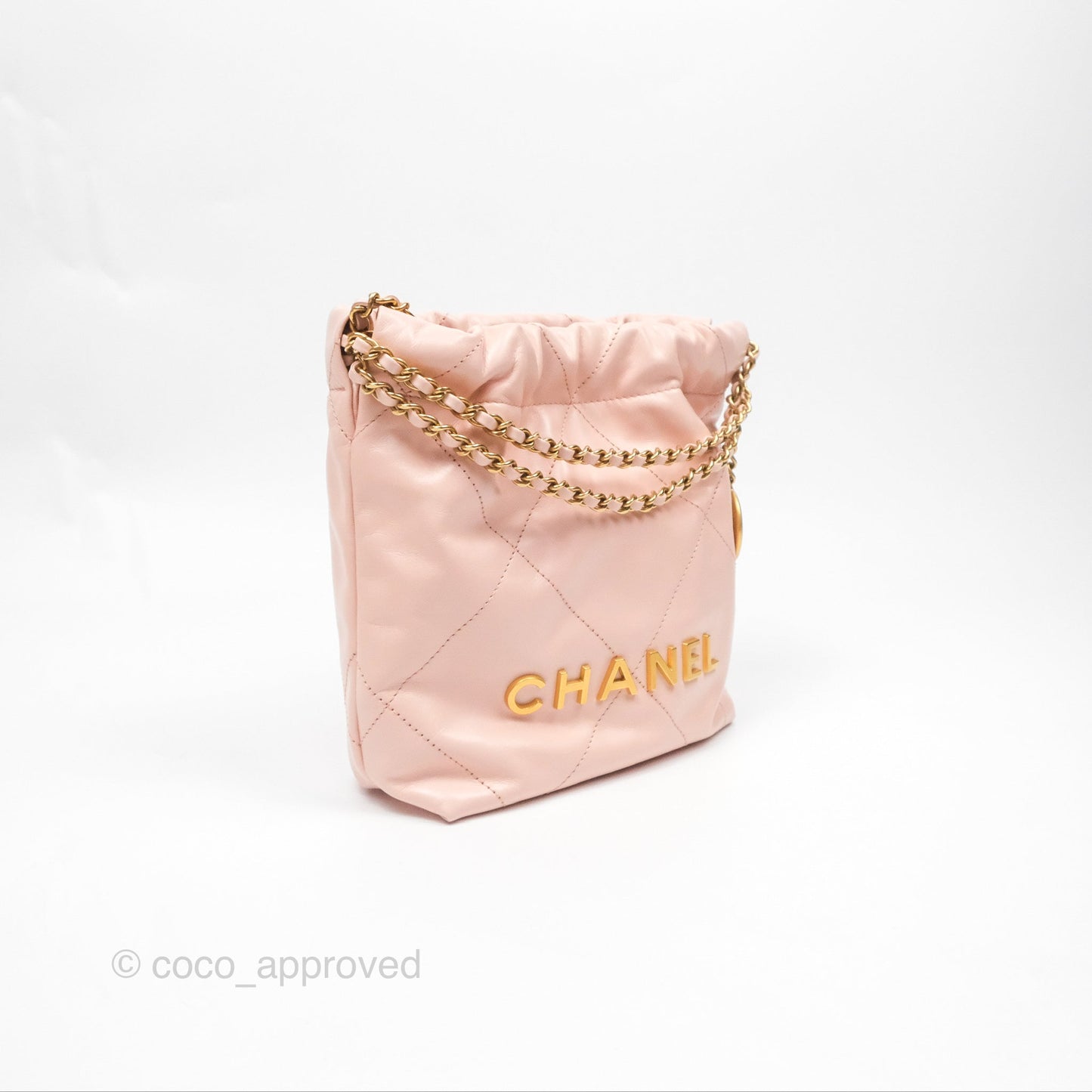 Chanel 22 Mini Bag Pink Shiny Crumpled Calfskin