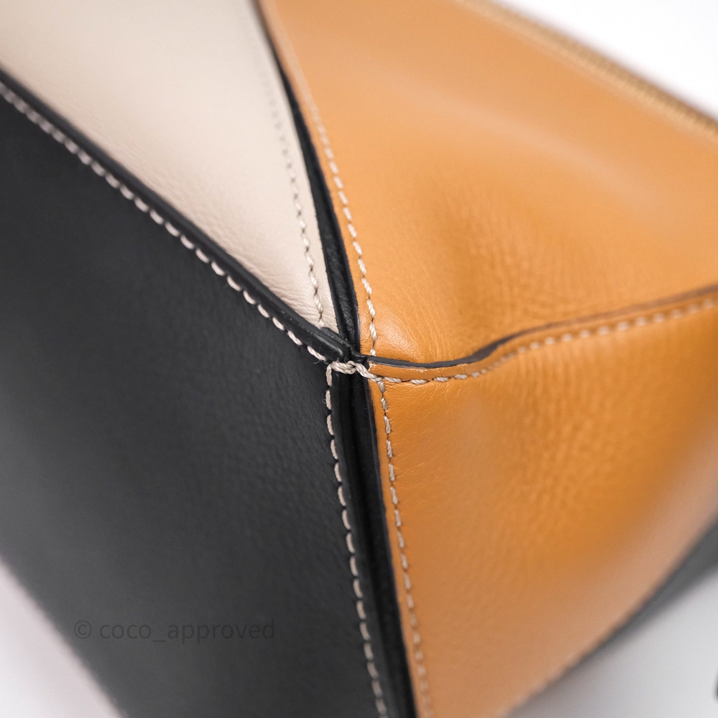 Loewe Small Puzzle Bag Amber/ Light Oat Calfskin Gold Hardware