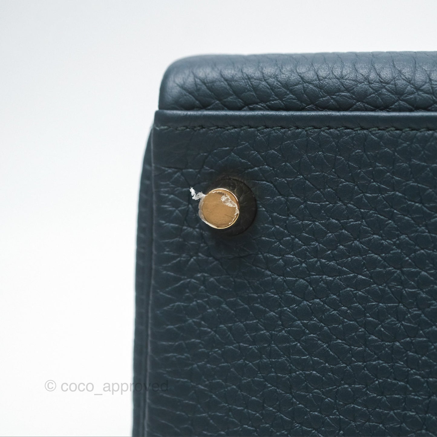 Hermès Kelly 28 Retourne Dark Green Clemence Gold Hardware