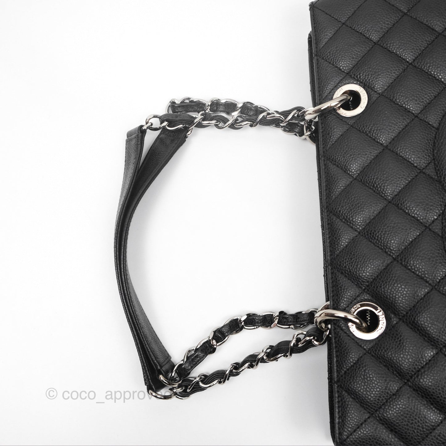 Chanel GST Black Caviar Silver Hardware