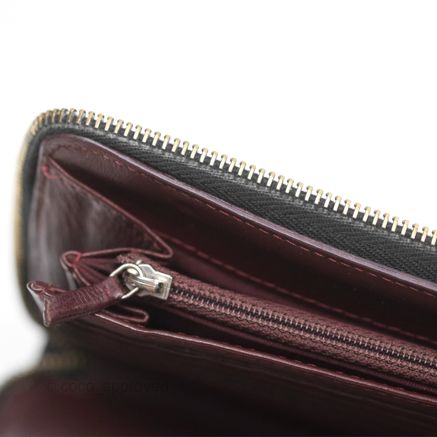 Chanel Zip Around Organiser Wallet Black Lambskin Gold Hardware