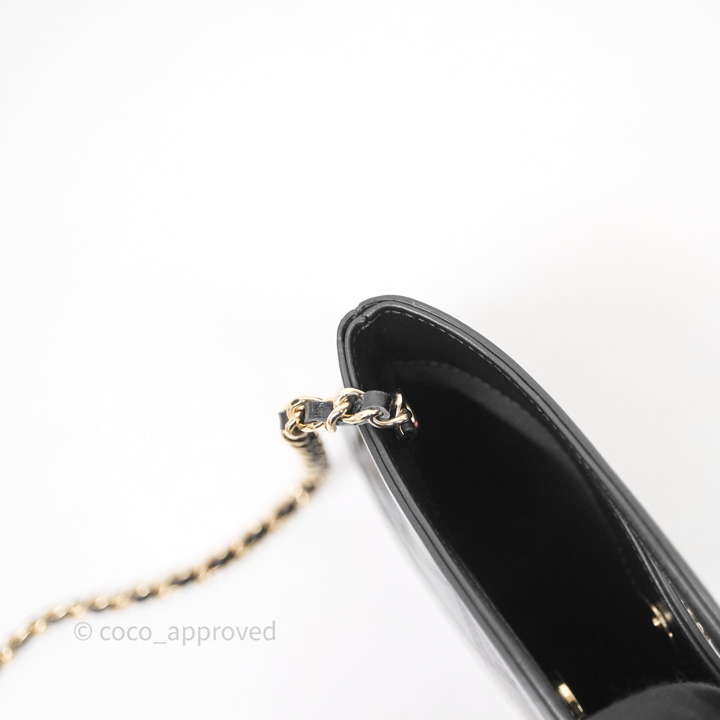 Chanel Nano 31 Black Shiny Calfskin Gold Hardware