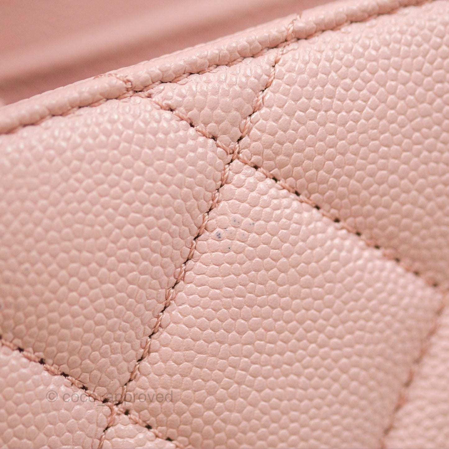 Chanel Carry Me Top Handle Flap Bag Pink Caviar Aged Gold Hardware 23S