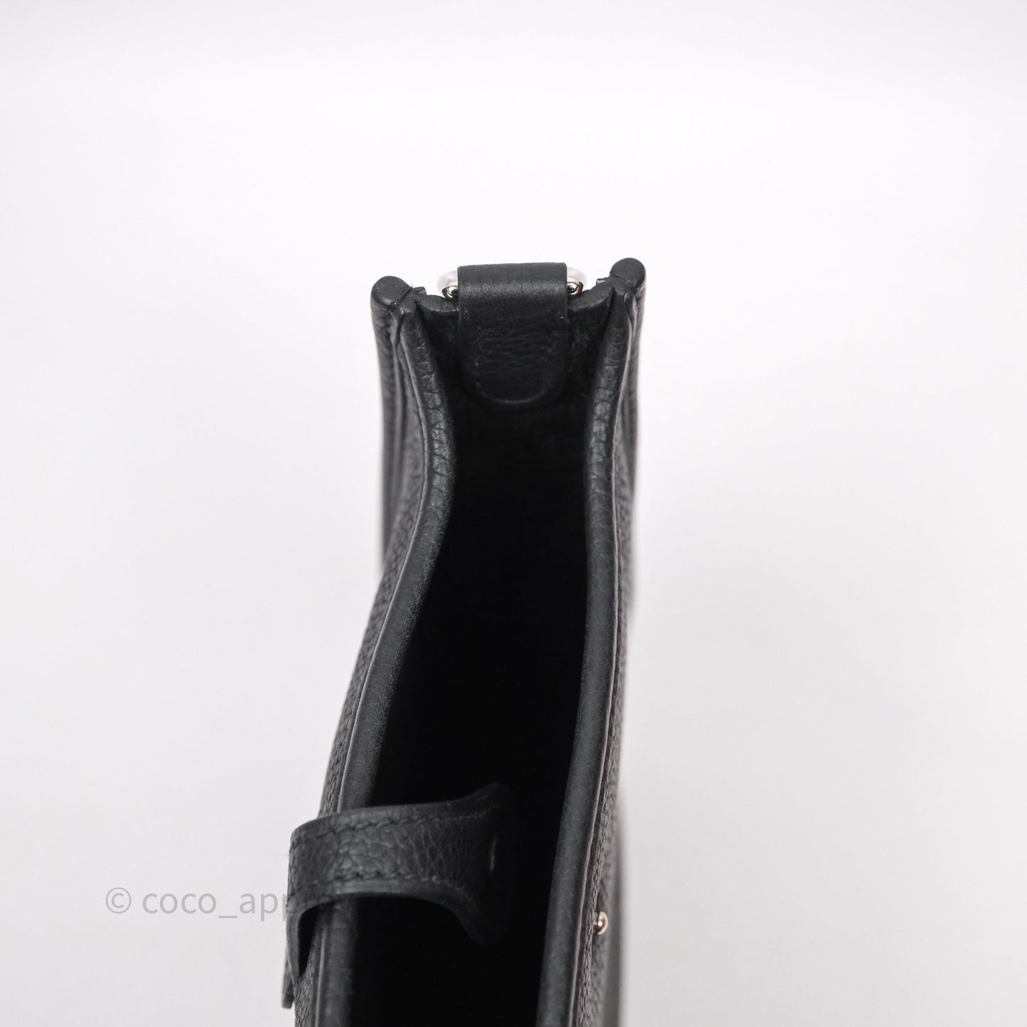Hermès Mini Evelyne 16 Black Noir 89 Clemence Palladium Hardware