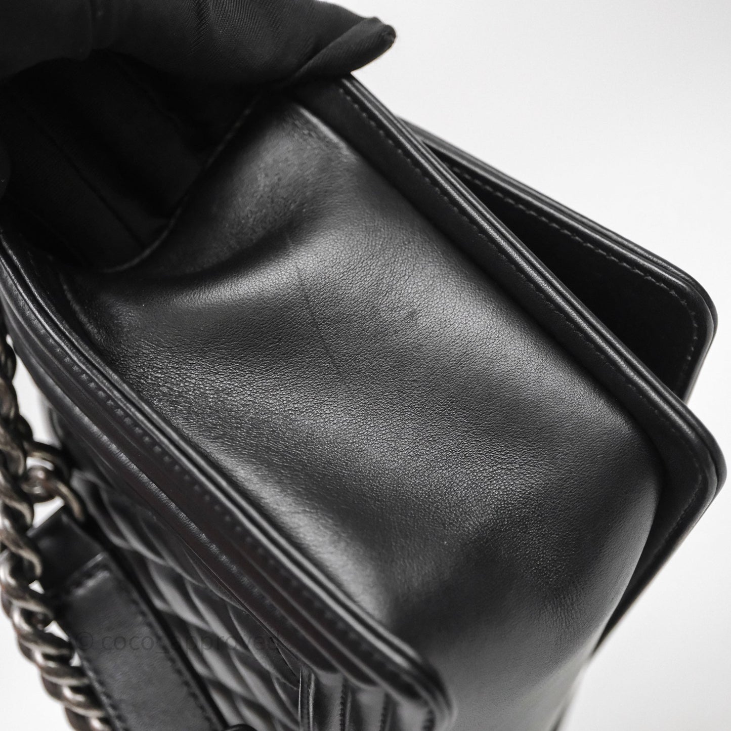 Chanel Medium Boy Quilted Black Lambskin Ruthenium Hardware