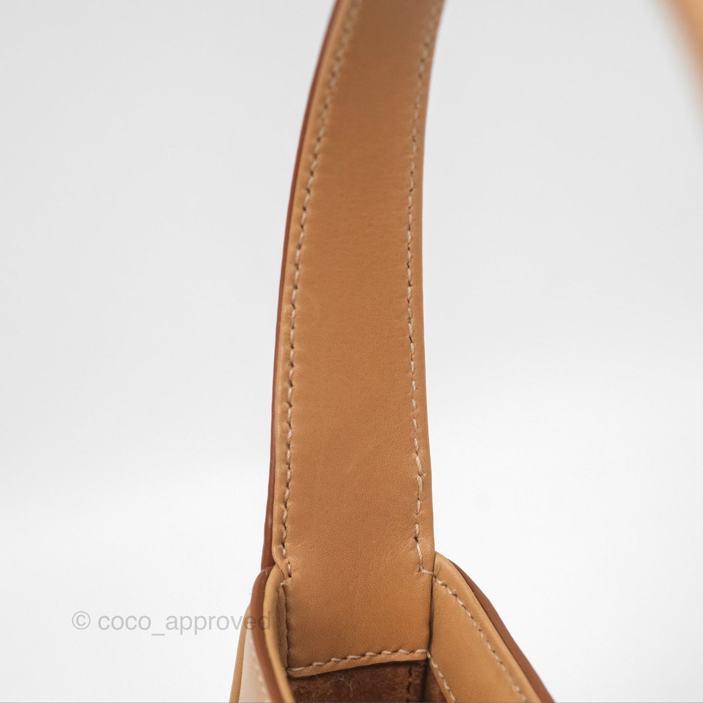 Saint Laurent Mini Le 5 À 7 Tan Calfskin Bronze Brass Hardware