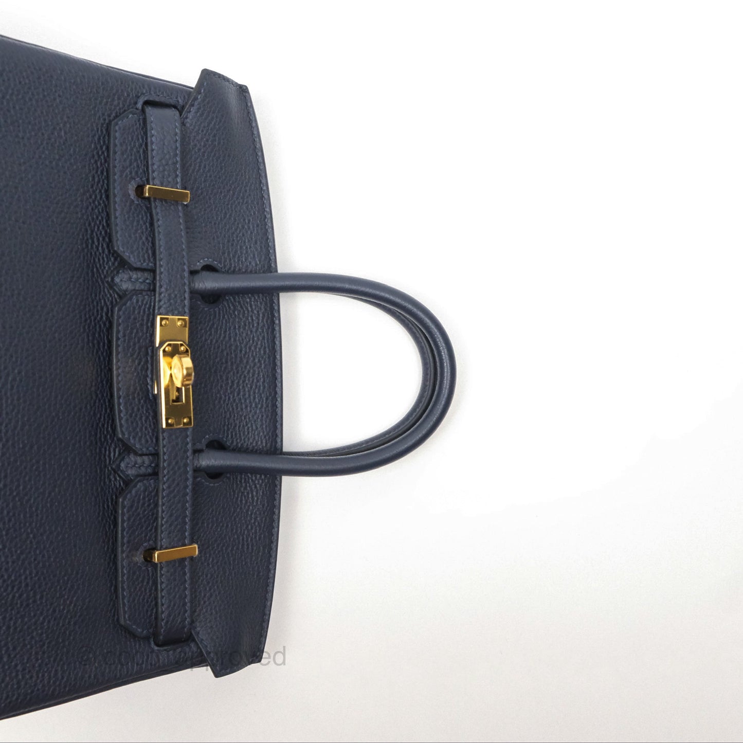 Hermès Birkin 25 Retourne Bleu Nuit 2Z Togo Gold Hardware