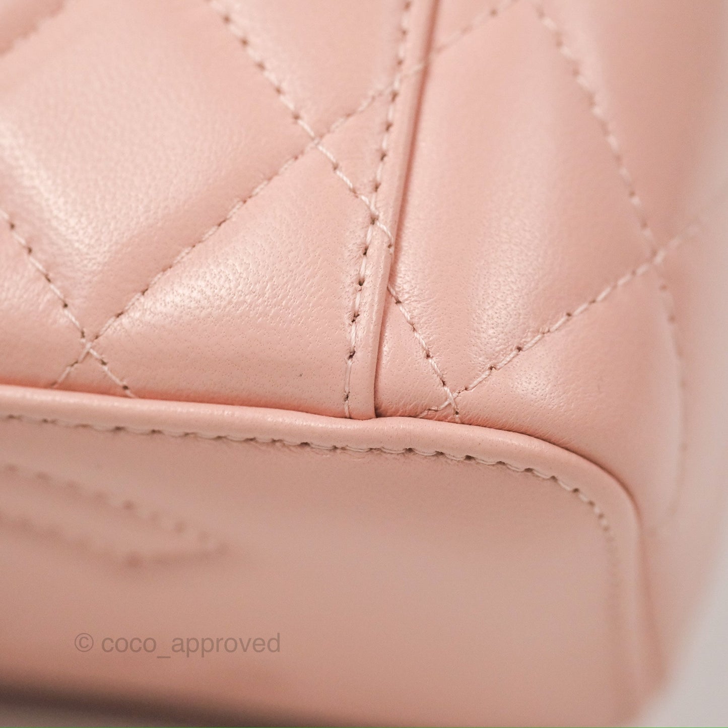 Chanel Vanity Rectangular Top Handle Pink Lambskin Gold Hardware