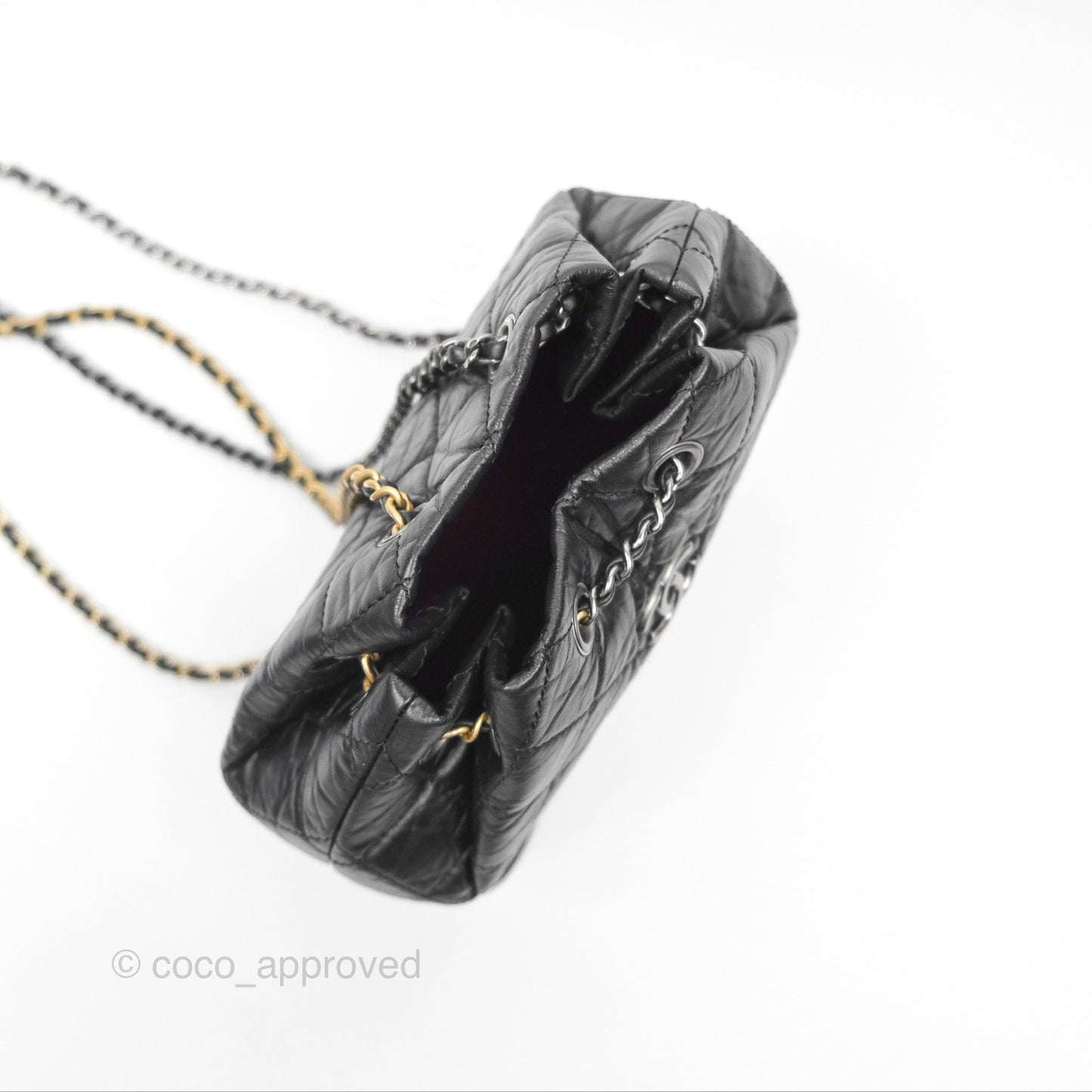 Chanel Small Gabrielle Backpack Black Aged Calfskin