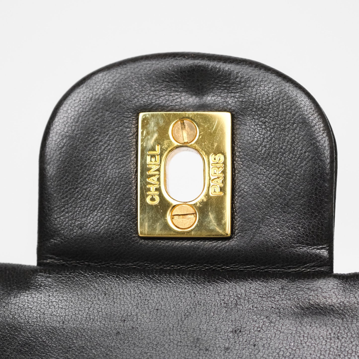 Chanel Vintage Small Classic Flap Black Lambskin 24K Gold Hardware