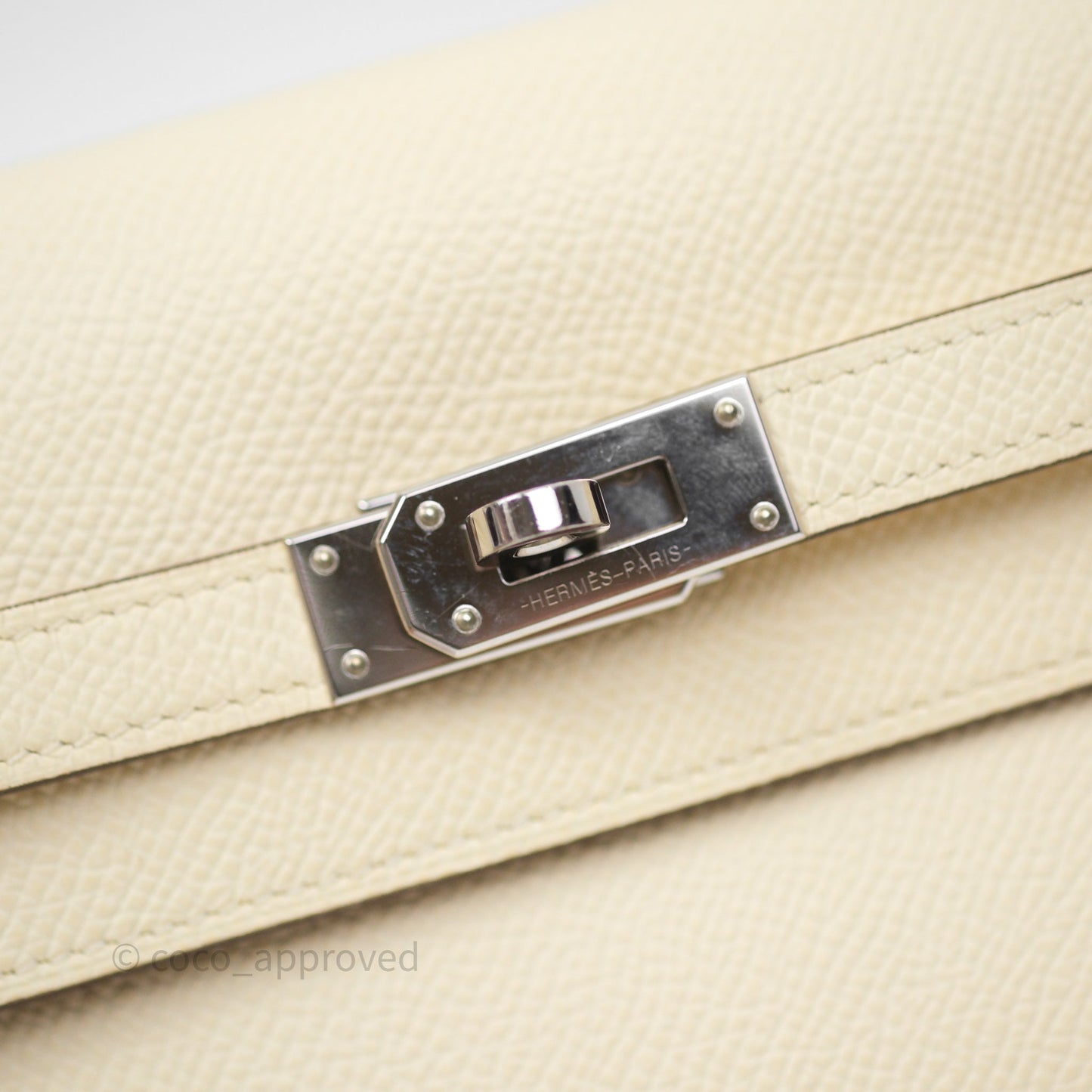 Hermès Kelly To Go Wallet Nata I2/ Sesame 2S Epsom Palladium Hardware