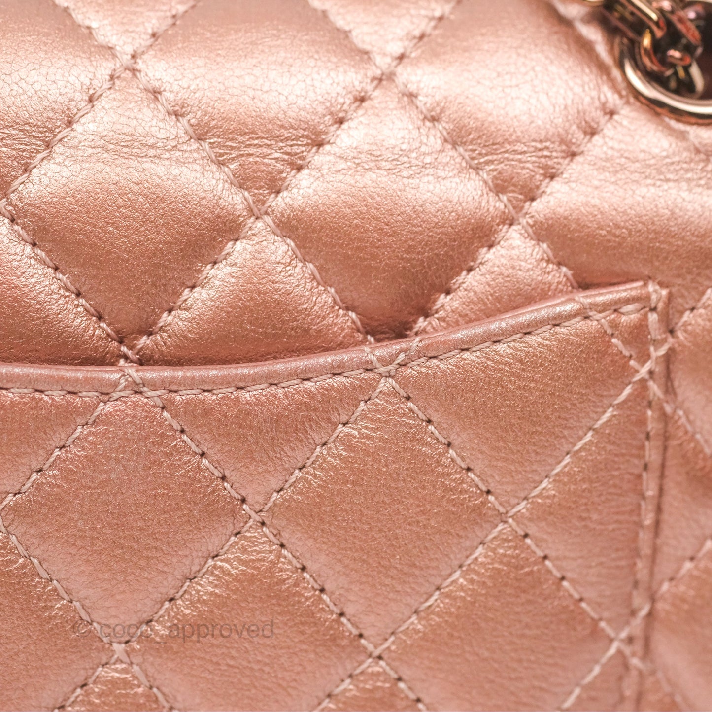 Chanel Mini Reissue 224 Copper Metallic Calfskin Rose Gold