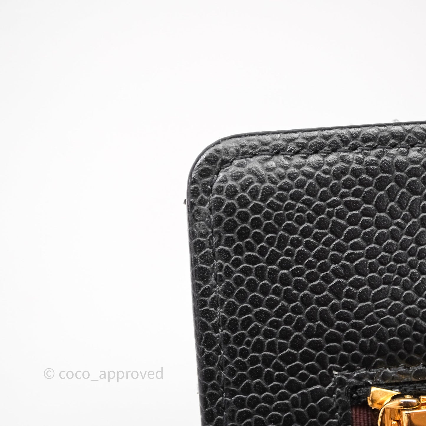 Chanel Quilted WOC Black Caviar Gold Hardware