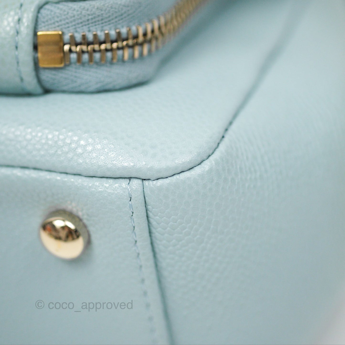Chanel Quilted Small Business Affinity Flap Blue Caviar Gold Hardware