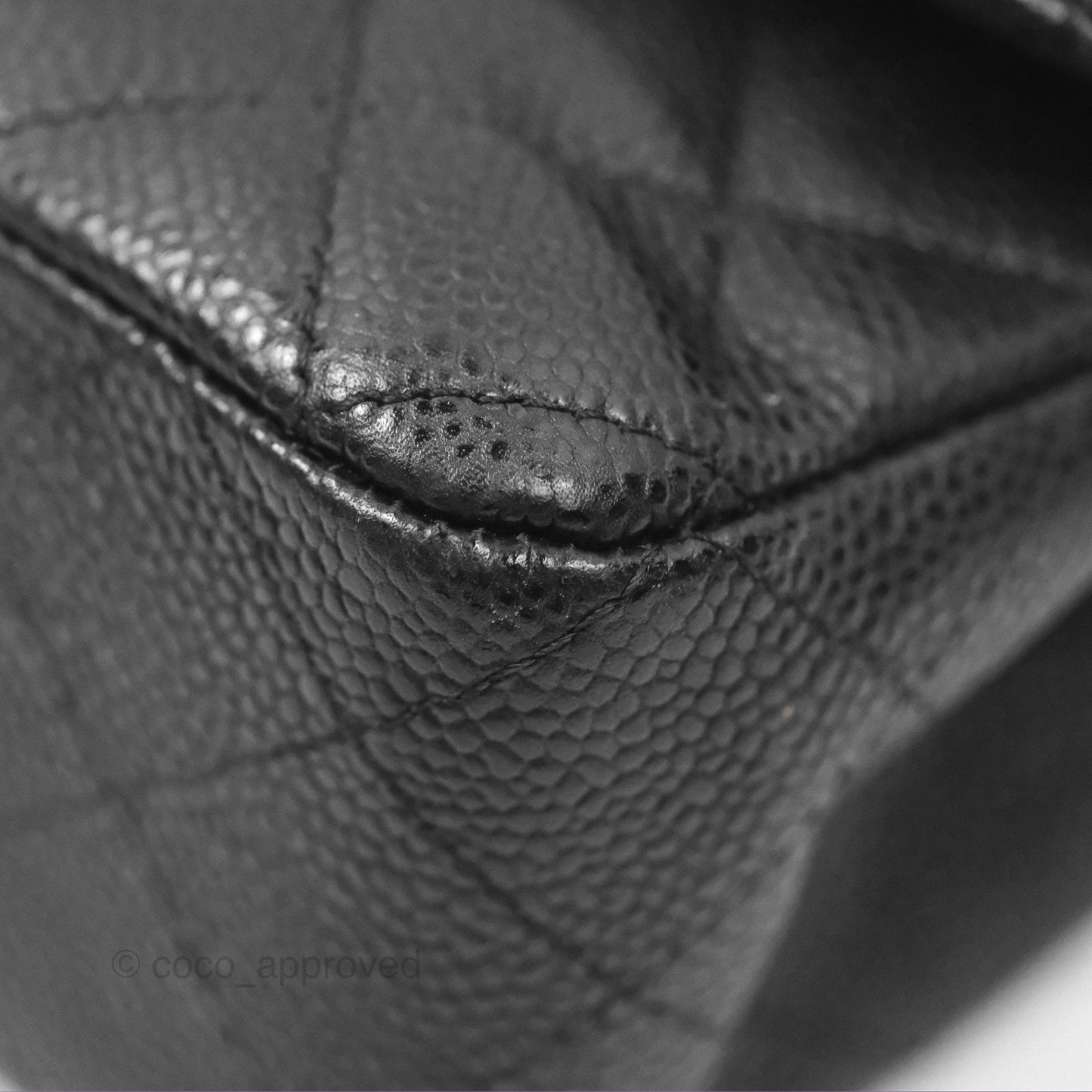 Chanel Classic Quilted Mini Rectangular Flap Black Caviar Silver Hardware