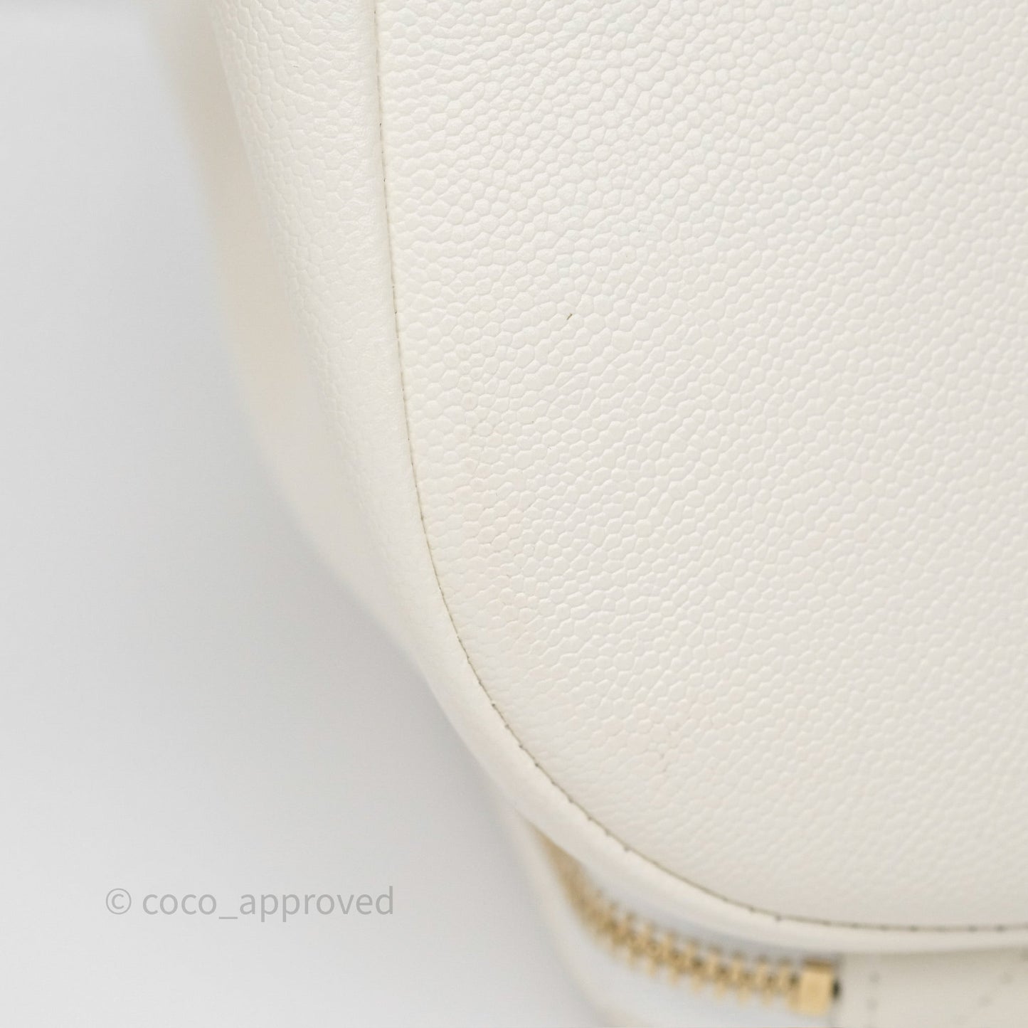 Chanel Quilted Business Affinity Backpack Ivory White Caviar Gold Hardware