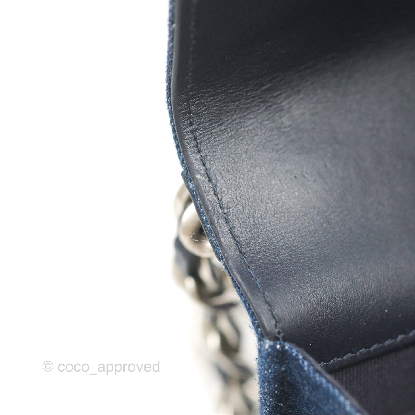 Chanel 19 Wallet on Chain WOC Blue Denim Mixed Hardware