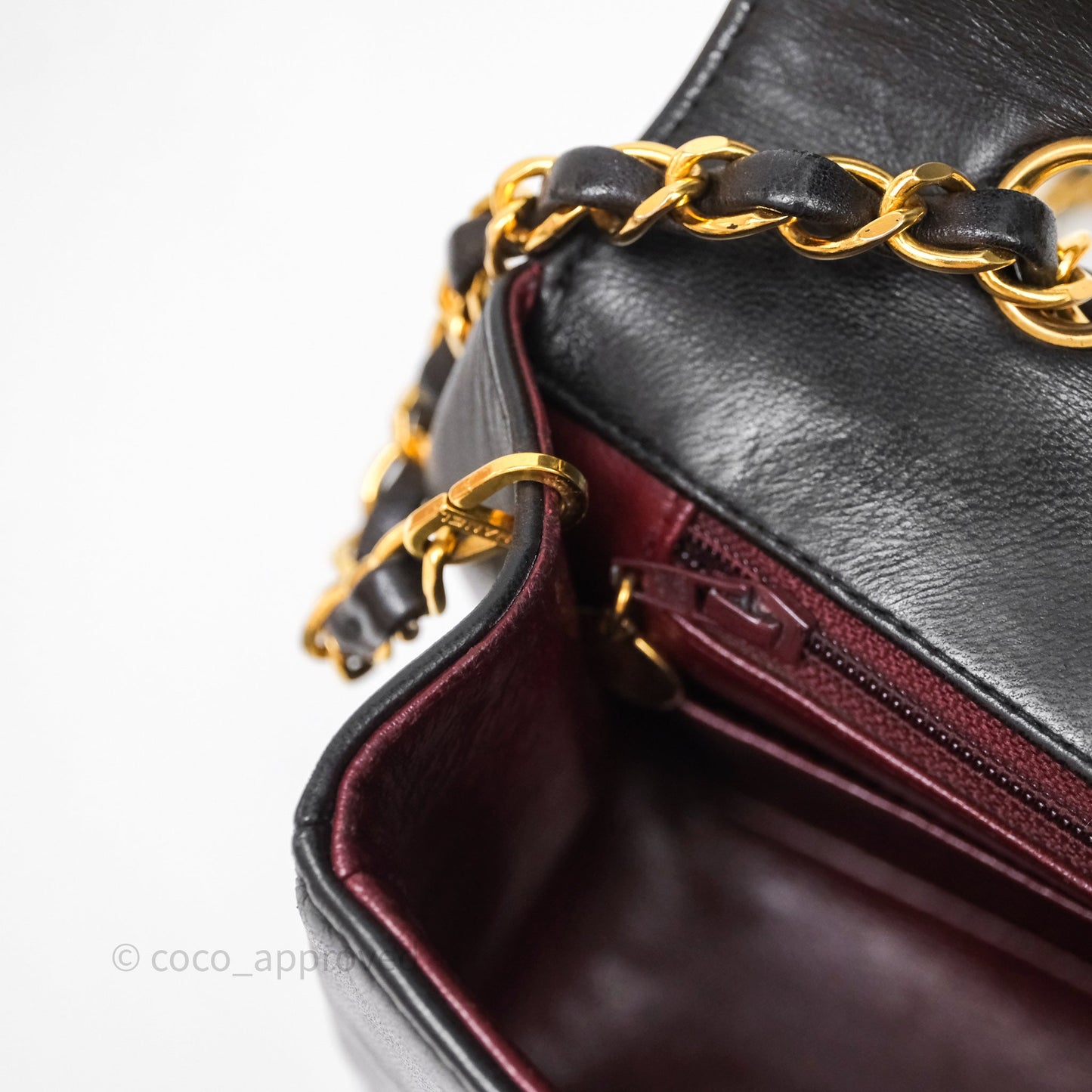 Chanel Vintage Medium Classic Diana Flap Bag Black Lambskin 24K Gold Hardware