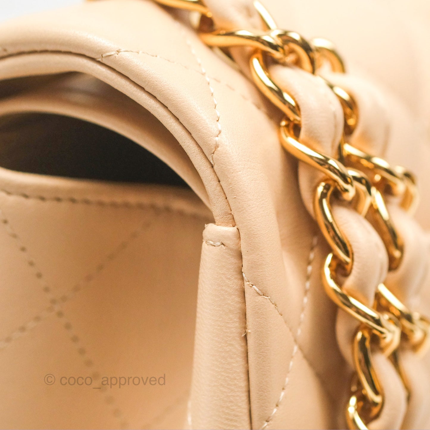 Chanel Jumbo Double Flap Beige Lambskin Gold Hardware⁣⁣