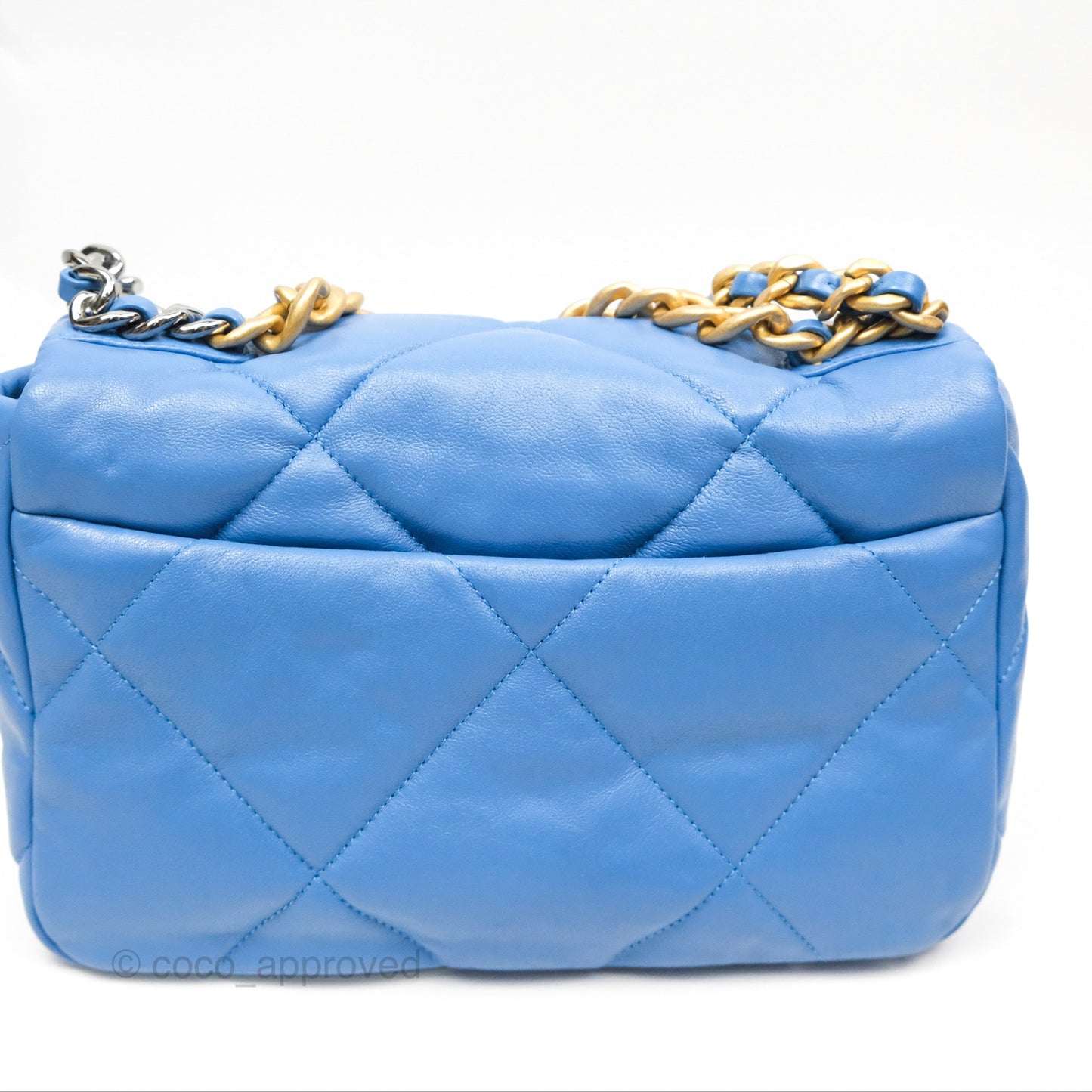 Chanel 19 Small Blue Mixed Hardware