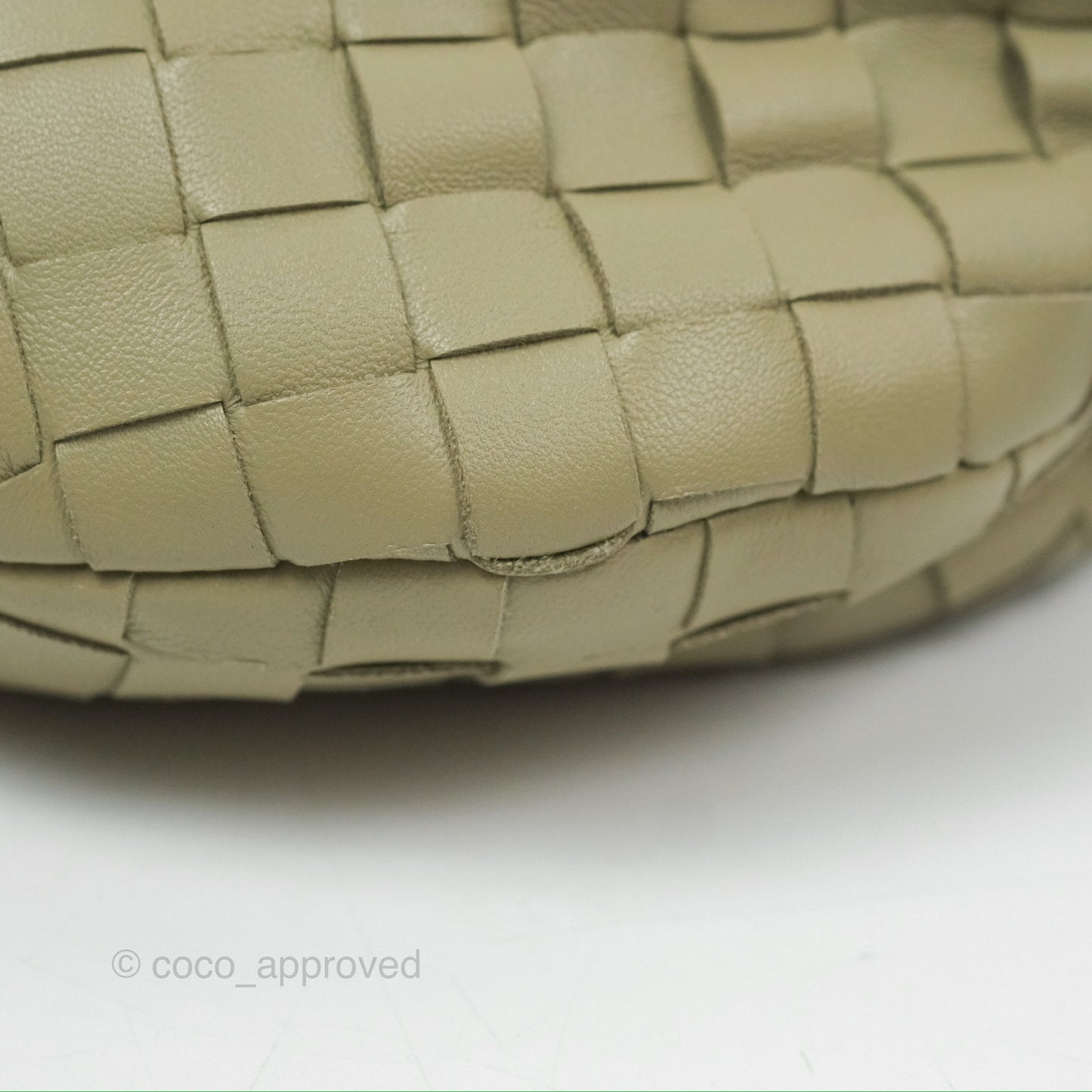 Bottega Veneta Mini Jodie Bag Travertine Intrecciato Lambskin