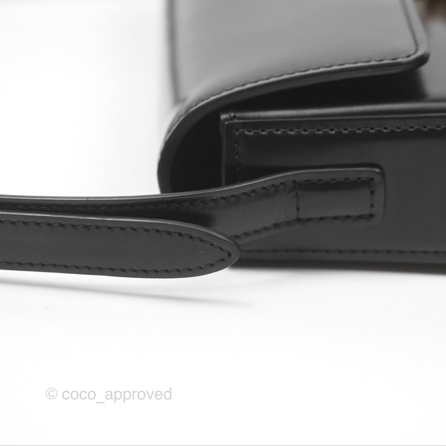 Celine Triomphe Shoulder Bag Black Calfskin
