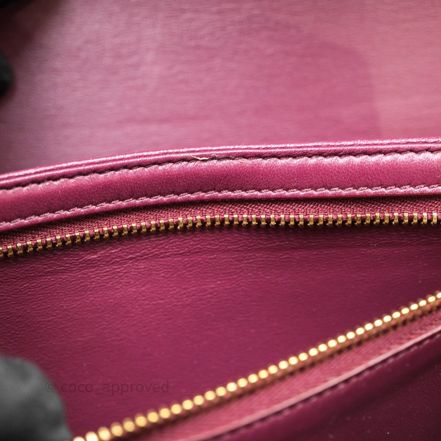 Celine Medium Triomphe Acai Burgundy Shiny Calfskin Gold Hardware