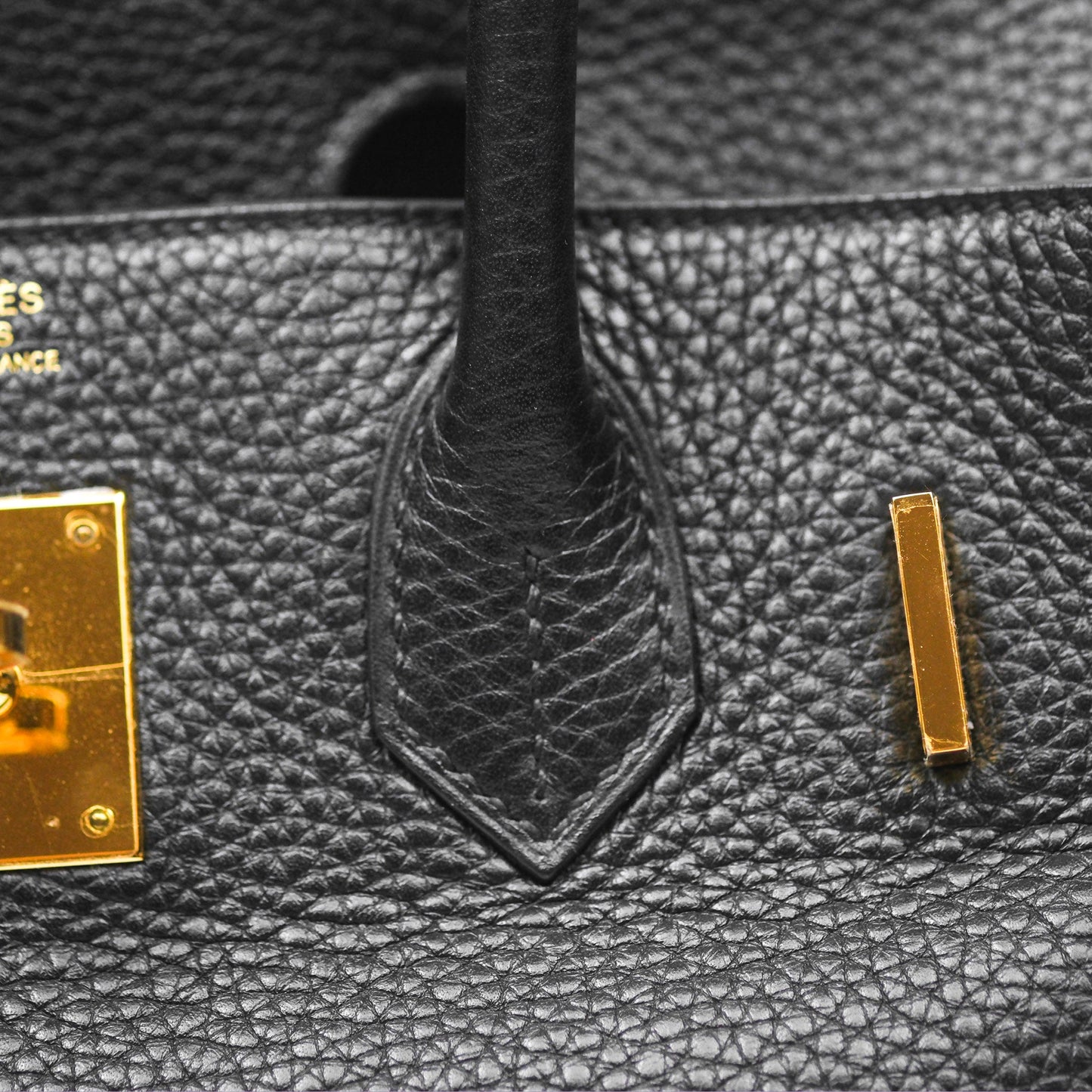 Hermès Birkin 30 Retourne Black Noir 89 Clemence Gold Hardware