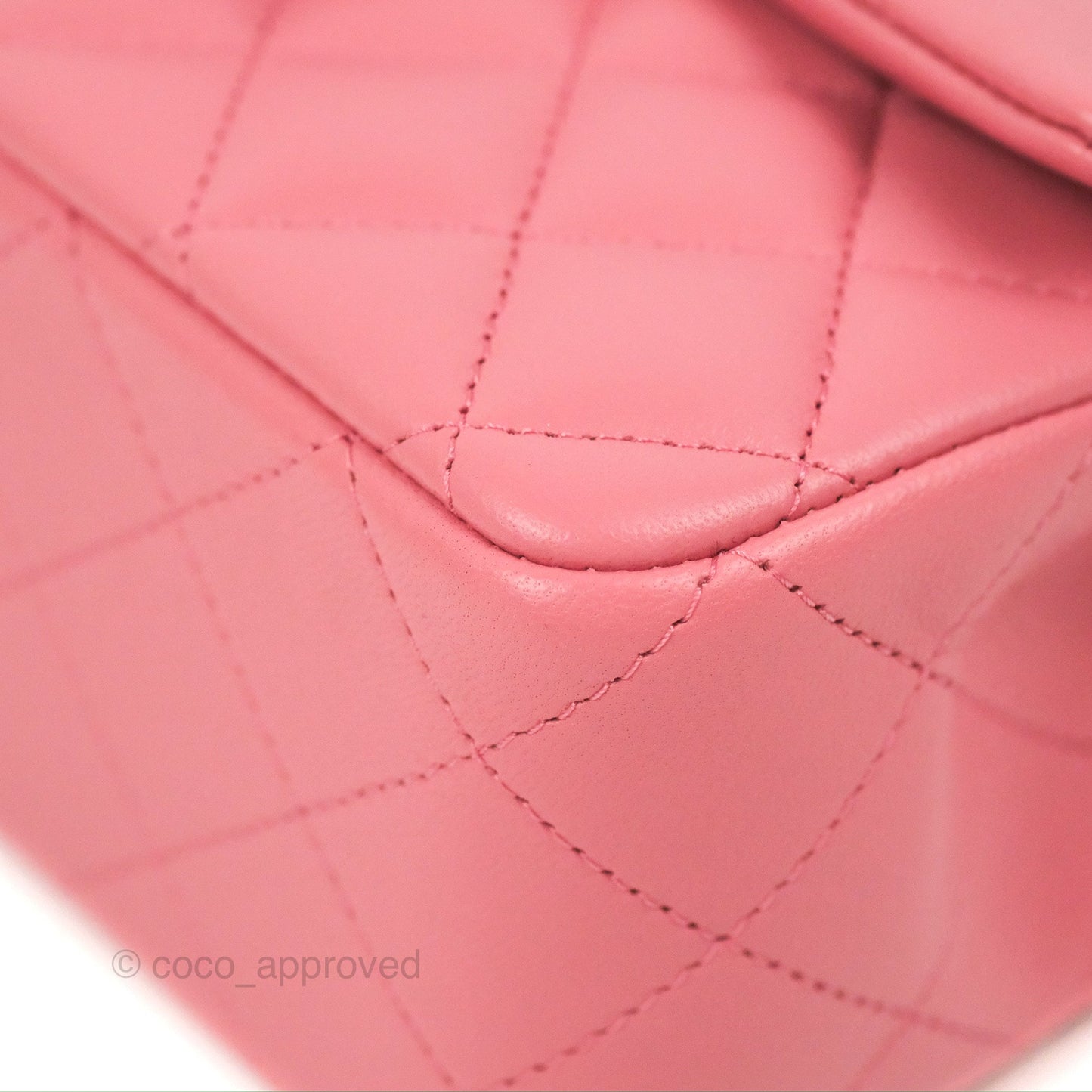 Chanel Top Handle Mini Rectangular Flap Bag Pink Lambskin Gold Hardware
