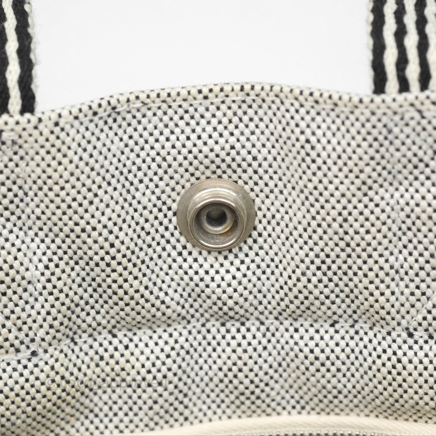 Hermès Herline Tote Bag Grey Canvas Palladium Hardware