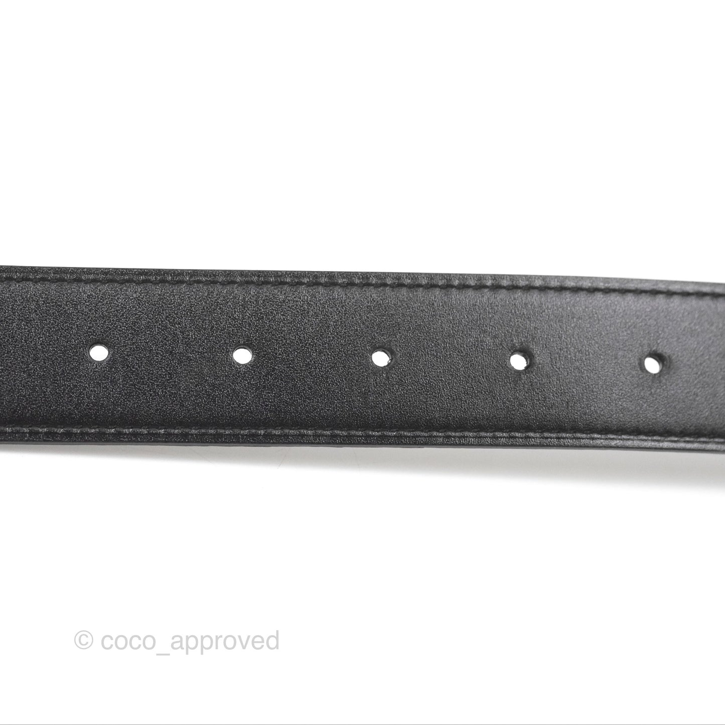 Hermès Smile H Reversible Belt 32mm Black Box Leather Palladium Hardware