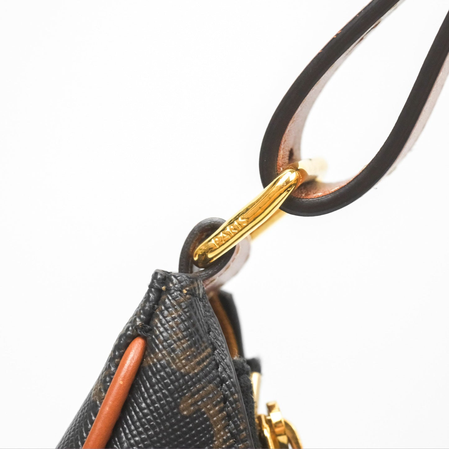 Celine Ava Bag In Triomphe Canvas Calfskin Tan
