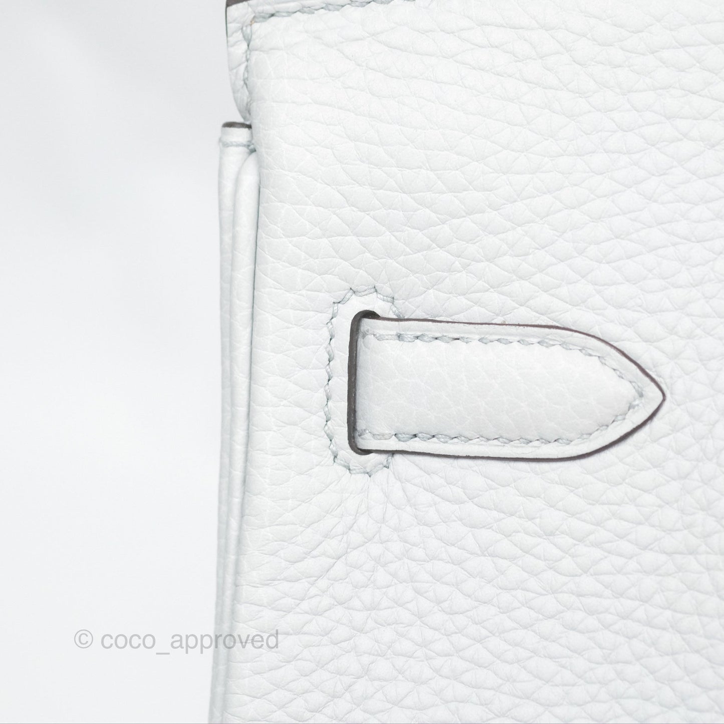 Hermès Birkin 30 Retourne Blue Pale Clemence Palladium Hardware