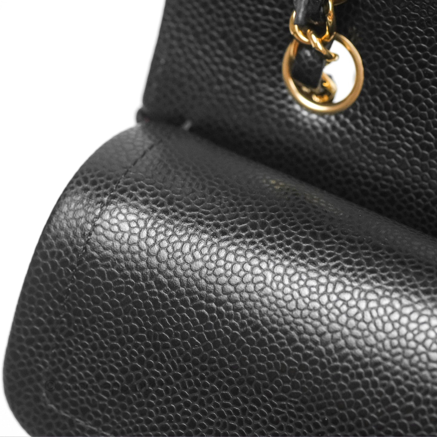 Chanel Small Classic Flap Quilted Black Caviar Gold Hardware