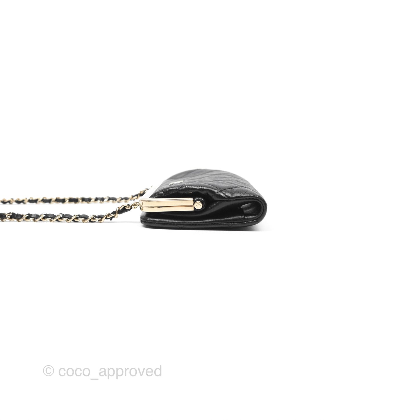 Chanel Clutch on Chain Black Calfskin Gold Hardware