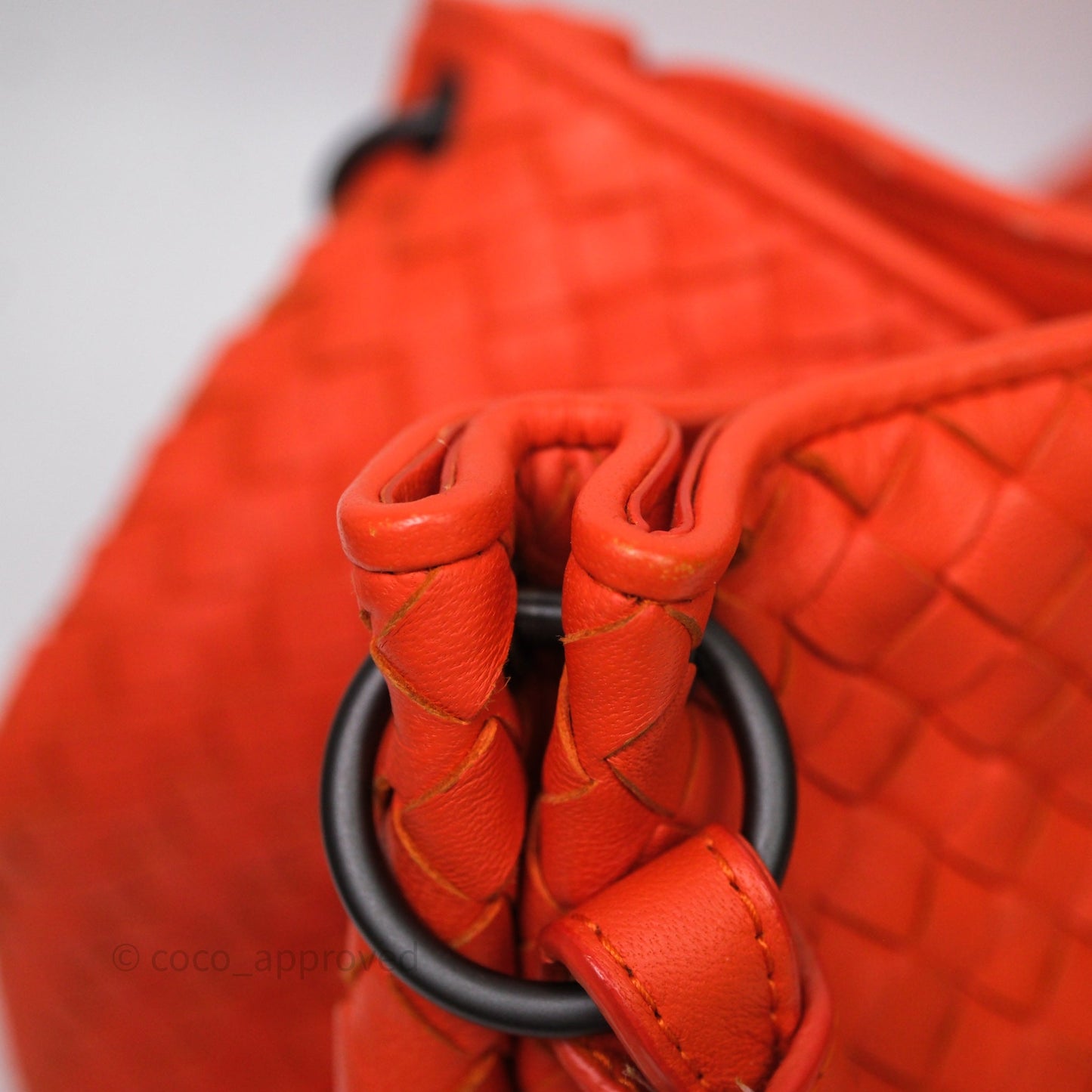 Bottega Veneta Nappa Intrecciato Parachute Tote Bag Orange