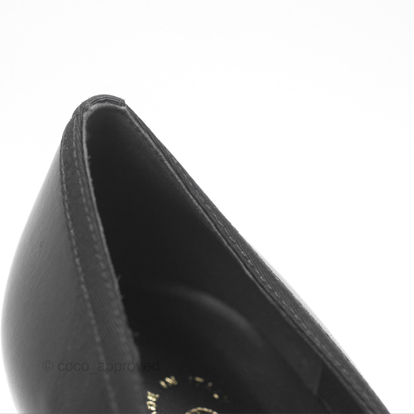 Chanel Classic Heels CC Black Lambskin Size 39.5