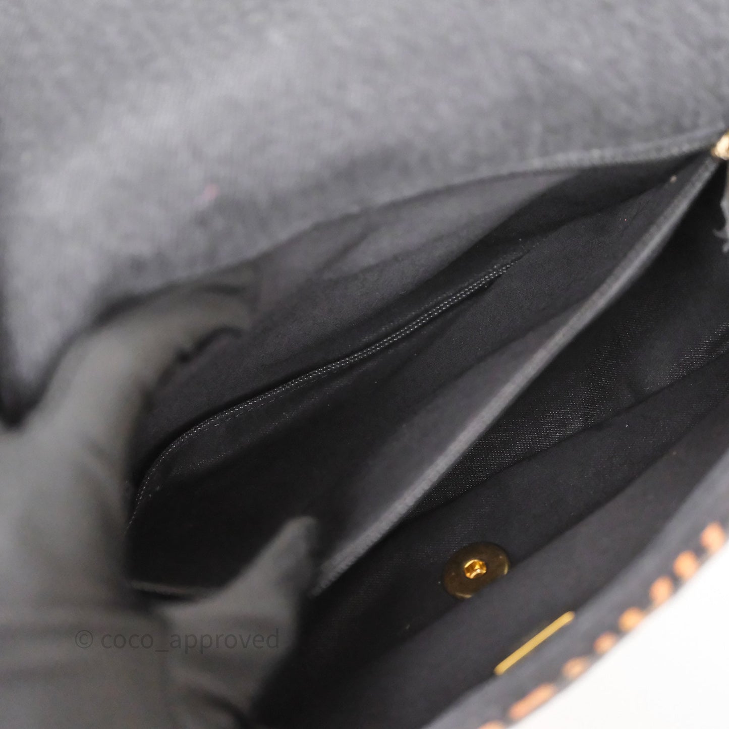 Chanel Large Denim Mood Flap Quilted Black Multicolor